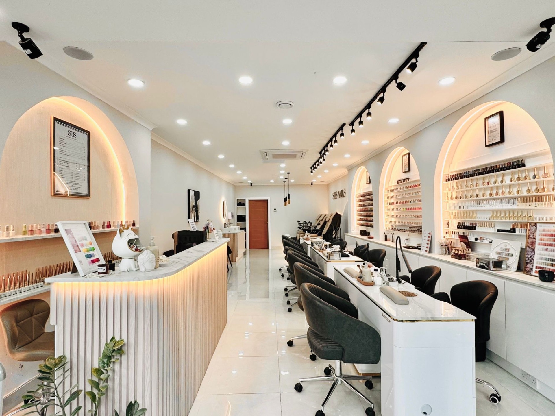 Inside Sibs Nails studio